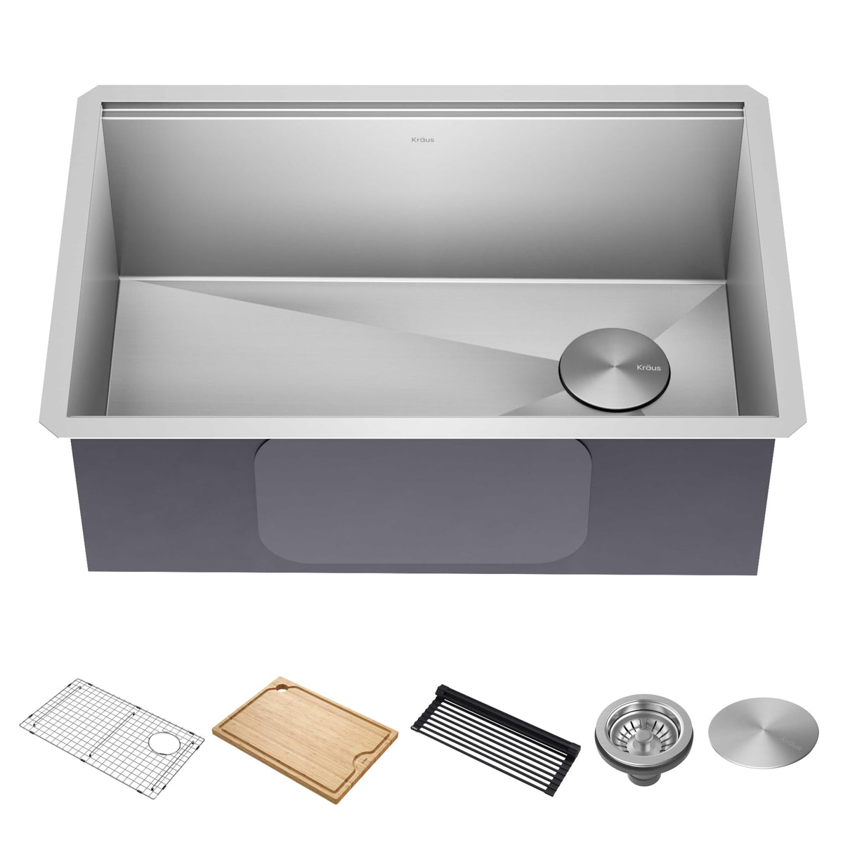 Stainless Steel 28 in Undermount Kitchen Sink KWU110 (Stainless Steel / 28 Inch / Sink)
