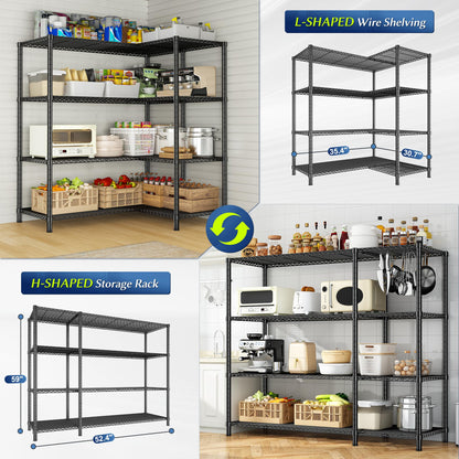 52.4" W Storage Shelves (13.78"D x 52.36"W x 59"H)