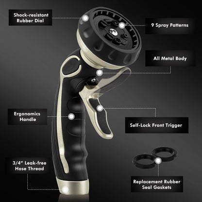 Hose Nozzle with Easy Self (Bronze)