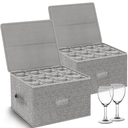 Wine Glass Storage Holder (Gray / Wine Glass Storage - 2 Pack)