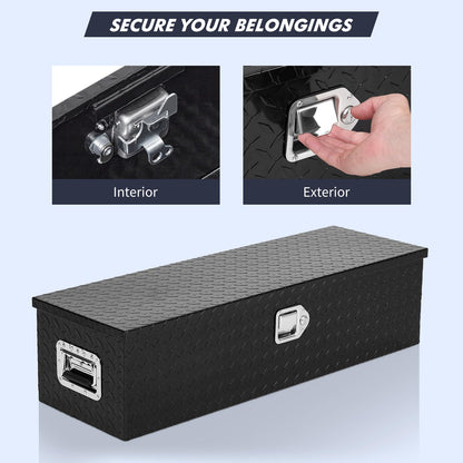 30 x 15 x 14 in Aluminum Truck Bed Toolbox (30*15*14'' / Black)