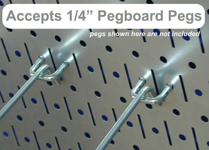 Metal Pegboard Utility Tool Storage Kit with Black Pegboard and Black Accessories (Black)