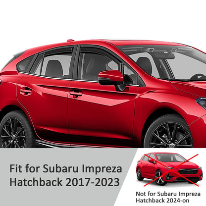in Channel Extra Durable Rain Guards for Subaru Impreza 2017 (For Impreza 17-23 Hatchback)