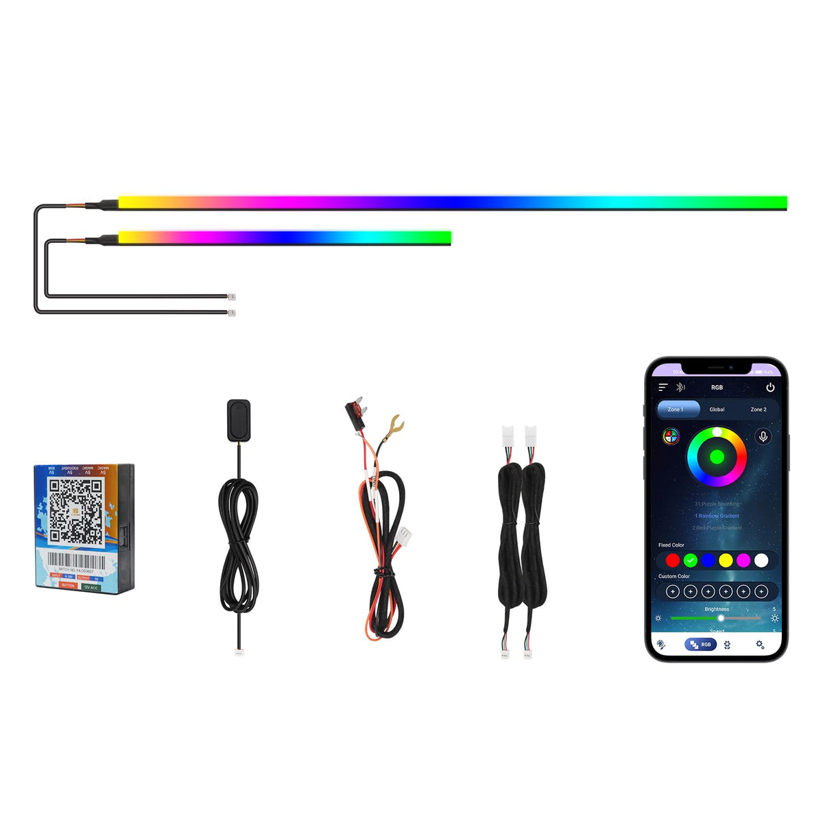 2026 Upgraded Acrylic Interior Car LED Strip Light Dual (Upgrade-Dreamcolor-2-1)