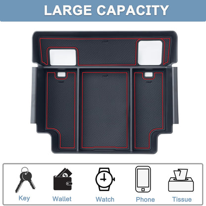 Full Center Console Organizer for Chevy Silverado (22-26 1500 Refreshed & 24-26 2500HD/3500HD Red)