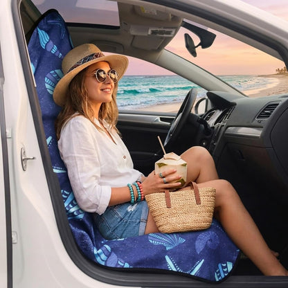 Car Seat Cover Protector Front Seats (1Pcs Front Seat Towel / Conch Shells Starfish)