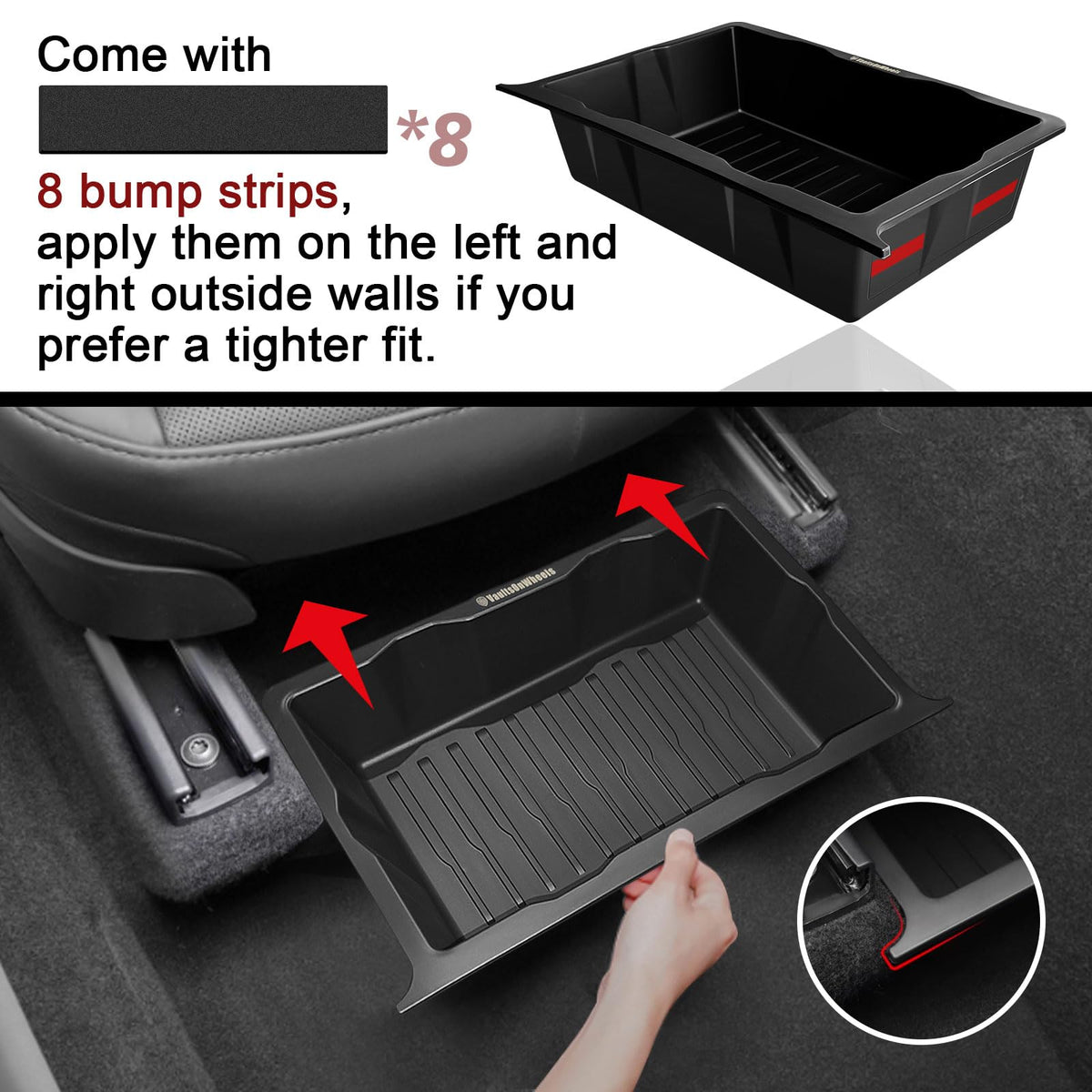 Under Seat Storage Box Fit for 2020 (2) Model Y|20-25|Front Underseat Storage)