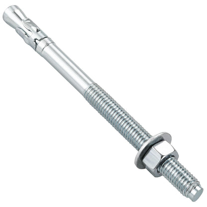 5/8" x4-1/4 Wedge Anchors for Concrete, Zinc-Plated, 10 PCS (5/8x4-1/4")