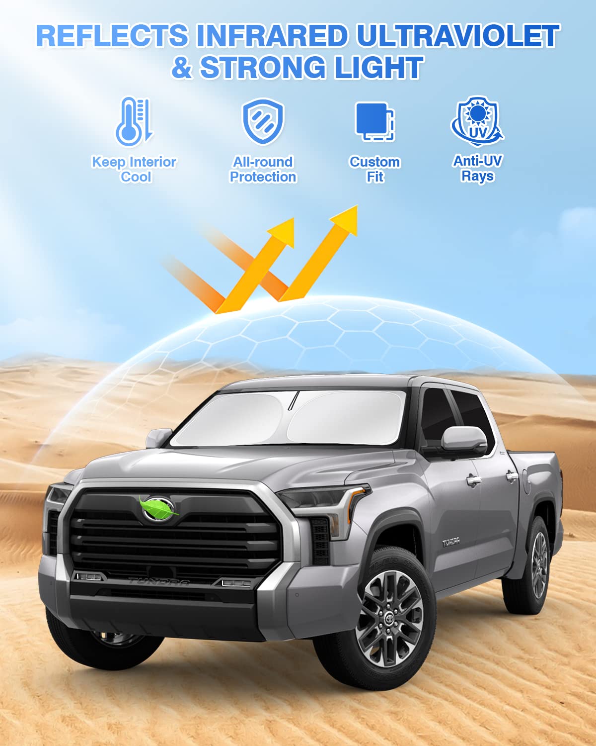 Windshield Sun Shade for 2022 (Toyota Tundra 2022-Present)