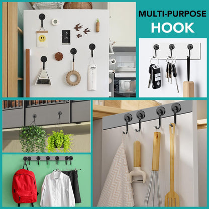 Magnetic Hooks (Black / 1.26 Inch (Straight Hook))