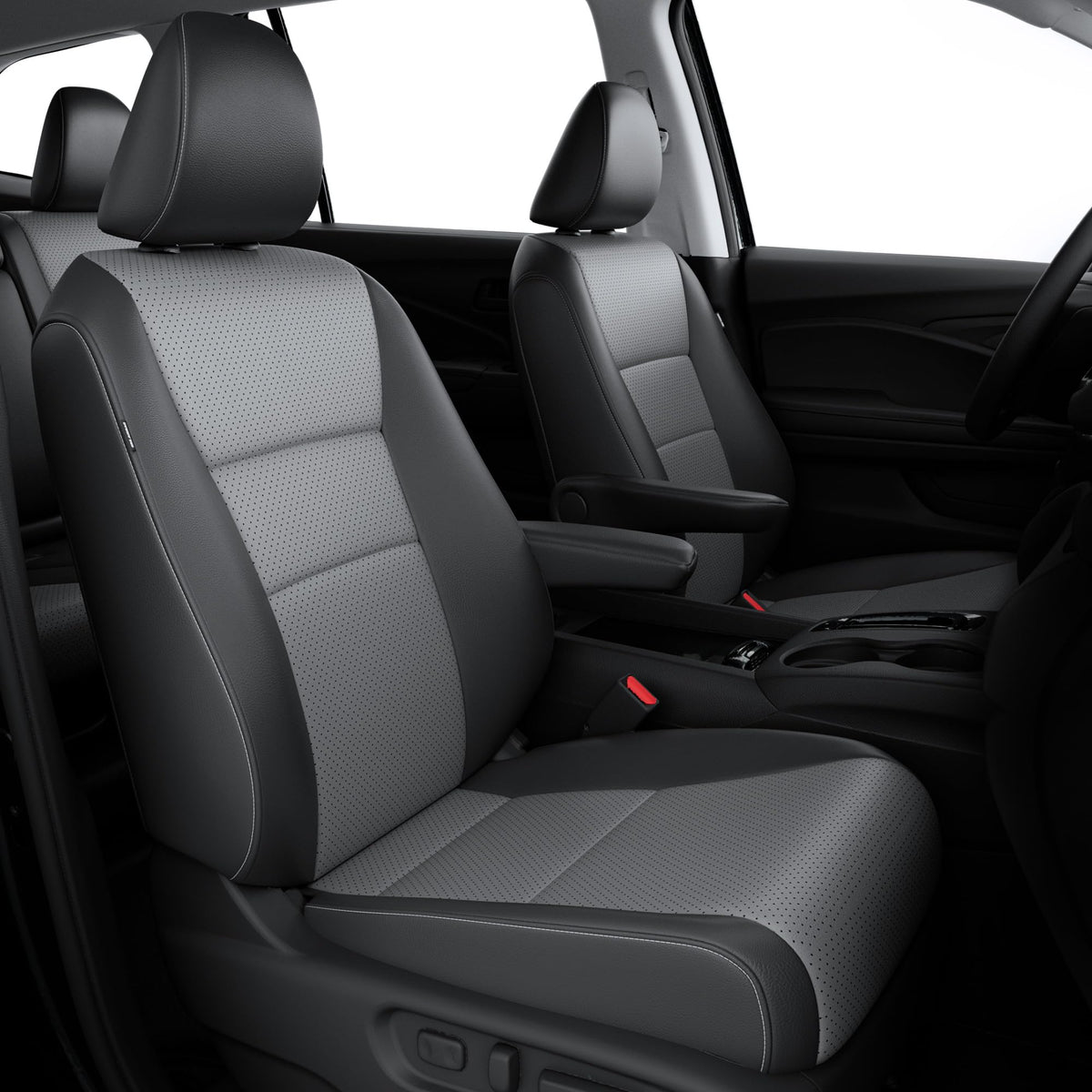 Seat Covers for Honda Pilot 2016 (Black-Grey / 8 Seats - EX-L,SE,TOURING,SPORT 2016-2022)