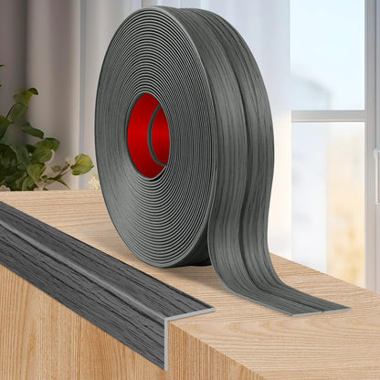 Wall Corner Protector Peel and Stick Corner Trim Molding (2.4 In x 20 Ft / Deep Gray Wood)