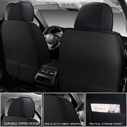 Leather Car Seat Covers Full Set (Blue/Full Set)