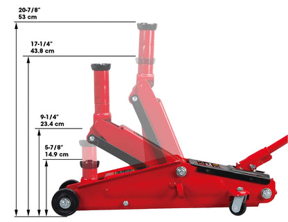 Hydraulic Trolley Service (Red / Standard Pump With Extra Saddle / 3 Ton)
