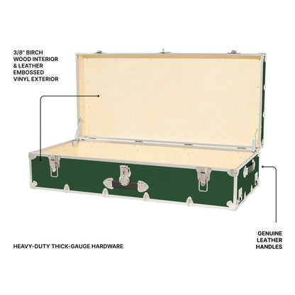 Rhino Trundle Storage Trunk with Wheels (Forest Green / 44" With Removable Wheels)