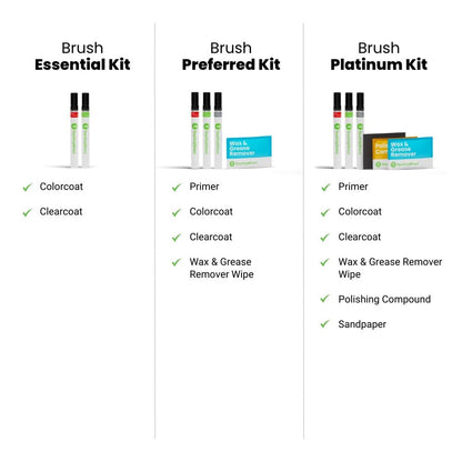 6X3 Lunar Rock Compatible with Toyota Exact Match Touch Up Paint Brush (Brush - Preferred Kit / Lunar Rock)