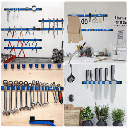 6 Pieces 18" Magnetic Tool Holder Strip (Blue 6PC / 18")