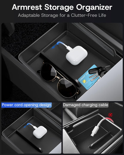 8PCS Center Console Organizer Tray for Tesla Model Y Juniper 2026 2025 (8pcs (Y Juniper))