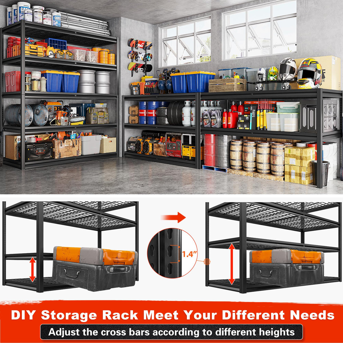 55.2'' W x 78.2'' H x 26'' D (5 tier - 55.2" W x 78" H x 26" D)