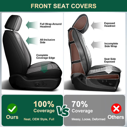 Car Seat Covers for Toyota Avalon 2001 (128 Black&Grey / 23-Avalon-2 front seat covers only)