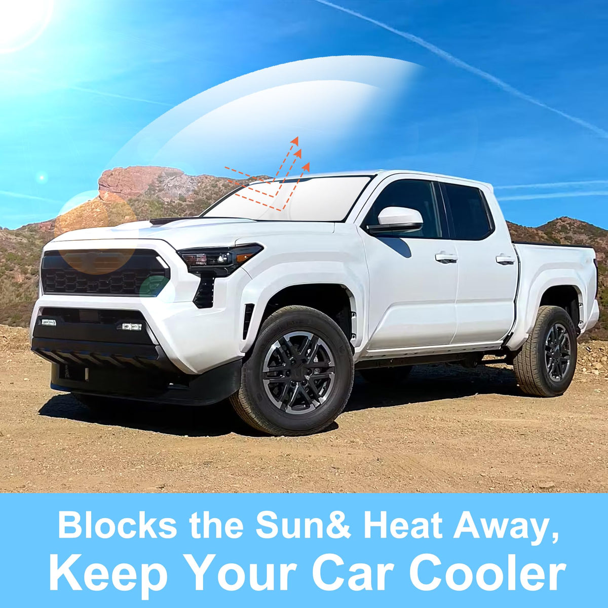 Sun Shade for Toyota Tacoma 2016 (Windshield Sunshade for Toyota Tacoma 2016-2026)