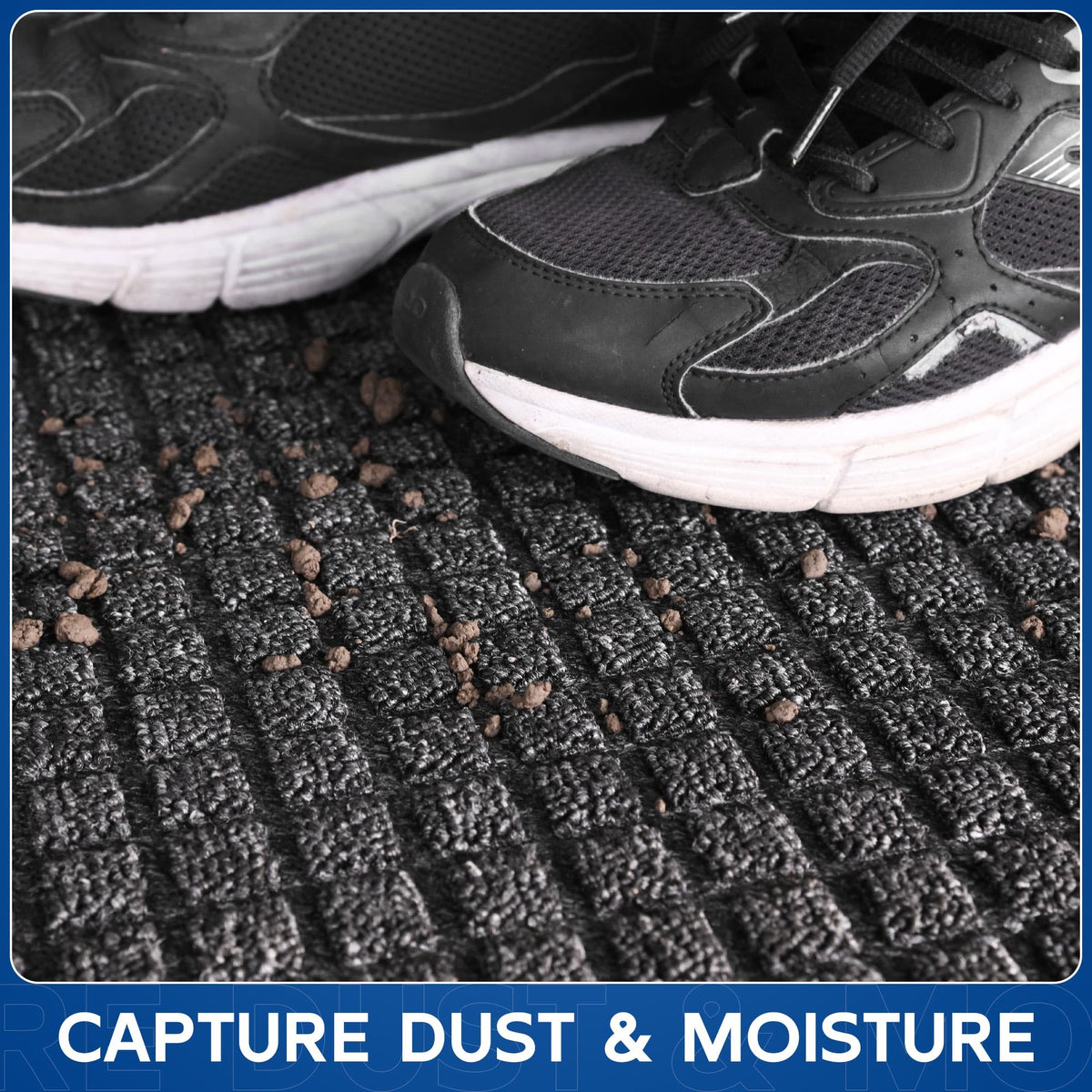 Durable Front Door Mat (3' x 6' (Rectangular) / Gary-squares)