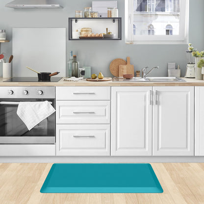 Kitchen Mat Cushioned Anti Fatigue Kitchen Rug Non Slip Standing Mat Comfort Floor Mats for Sink Office (Green / 28"L x 17.3"W x 0.8"Th)