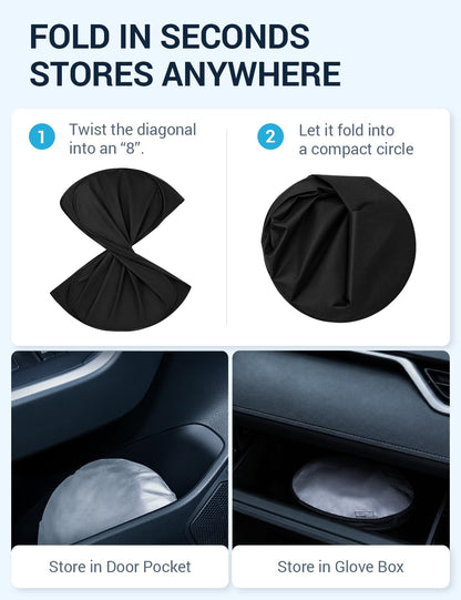 Custom Fit Car Windshield Sun Shade for 1996 (Chevrolet Express 1996-2025 2026)
