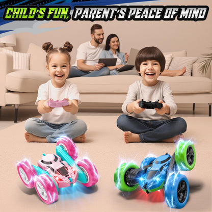 Upgraded RC Car for Kids (Blue&green / Pro (USB-C & Modular Battery))