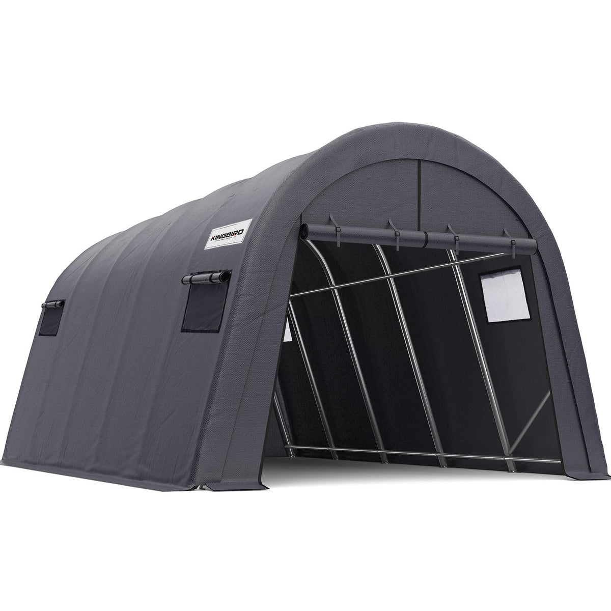 12' x 20' Carport Heavy Duty with Roll (Dark Gray / 12'X20')