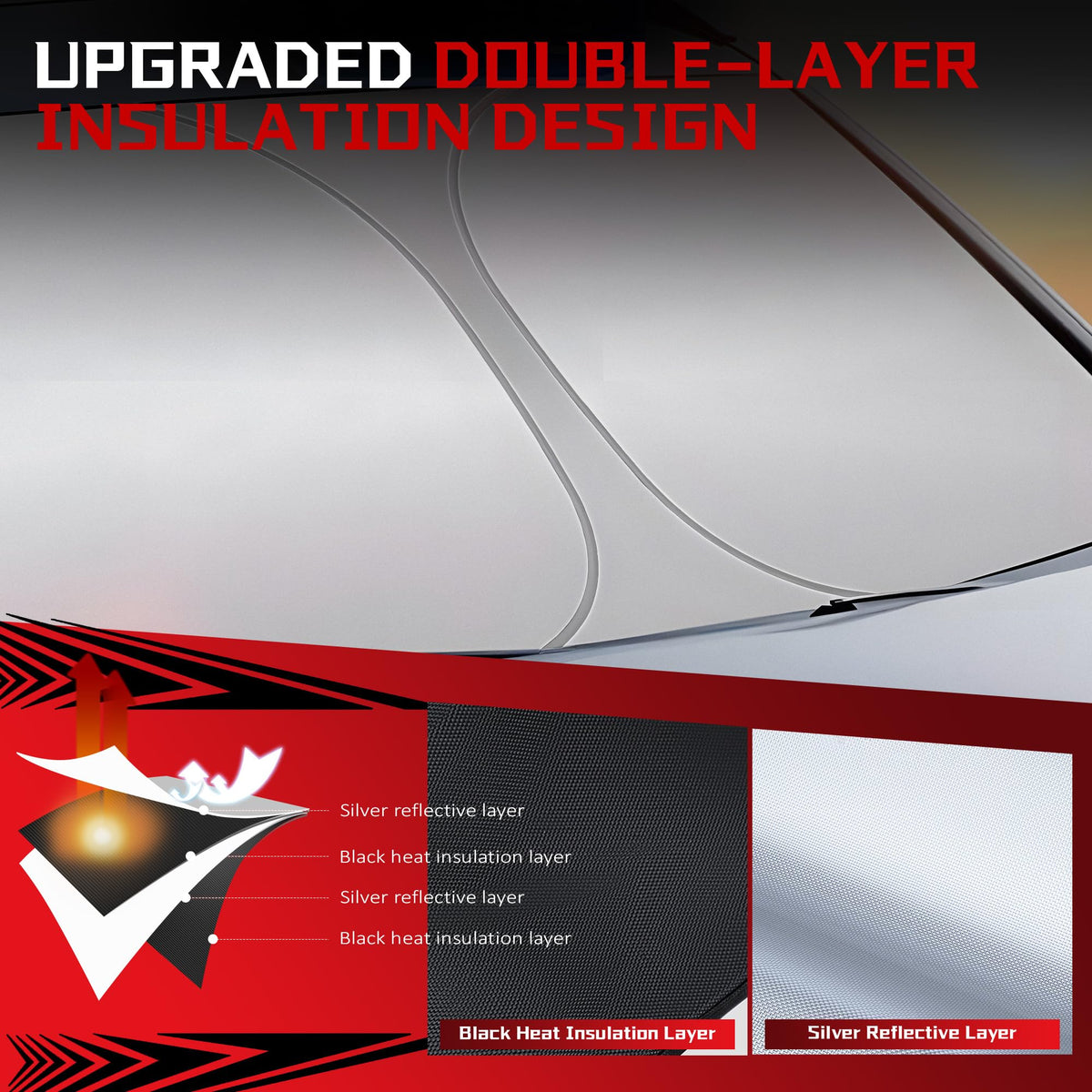 Windshield Sun Shade for 2024 2025 2026 Toyota Land Cruiser Foldable Sun Sunshade for Car Front Window Blocks UV Rays and Heat Automotive Interior Protector Custom Fit Accessories (for 2024-2025 Toyota Land Cruiser)