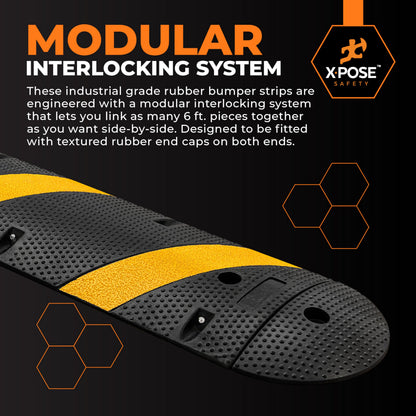 6 Ft Rubber Speed Bump (2) Speed Bump / 24 Pack)