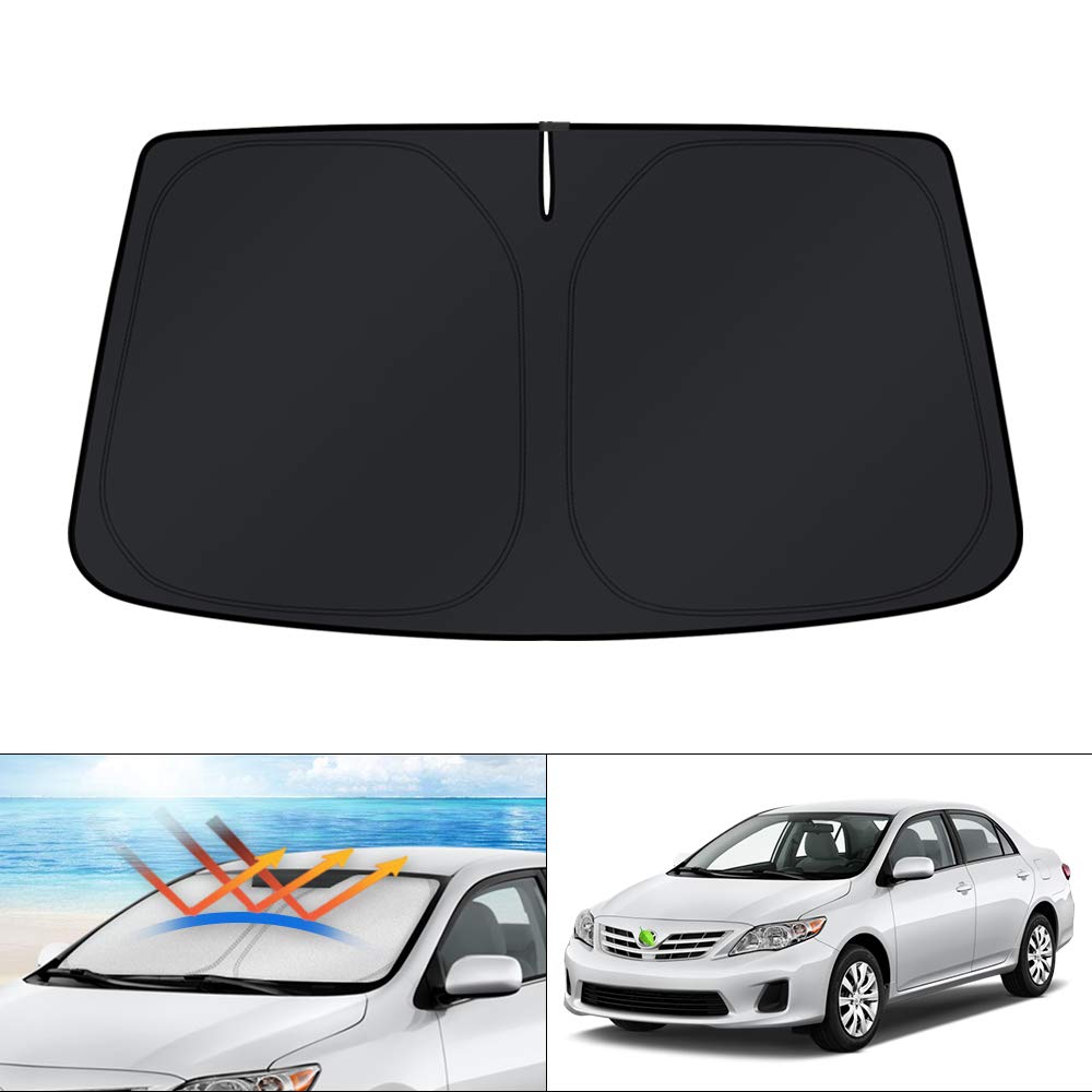Windshield Sun Shade Custom Fit for Toyota Corolla 2009 2010 2011 2012 2013 Accessories Sunshade Foldable Sun Protector Block UV Rays Keep Car Cooler (FOR | Toyota Corolla 2009-2013)