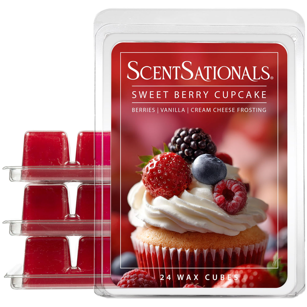 Sweet Berry Cupcake Scented Wax Melts 10oz (10 oz (24 cubes))