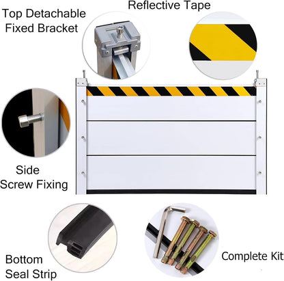Reusable Heavy Duty Aluminum Flood Barriers for Home Exterior (H 23.6 Inch / L 17.5FT)