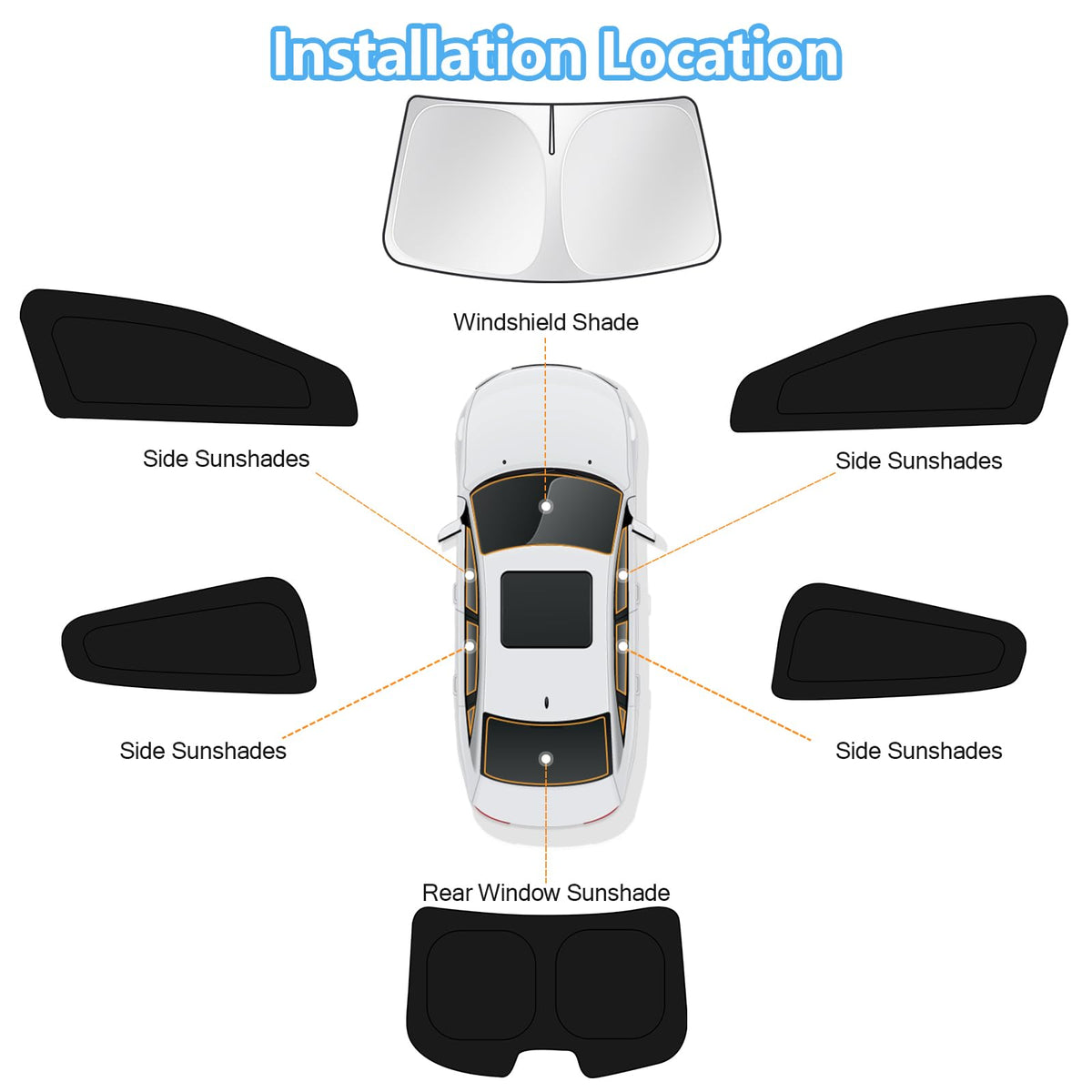 Car Window Shades for Hyundai Elantra 2011 (FOR | Elantra 2011-2016 (6pcs))