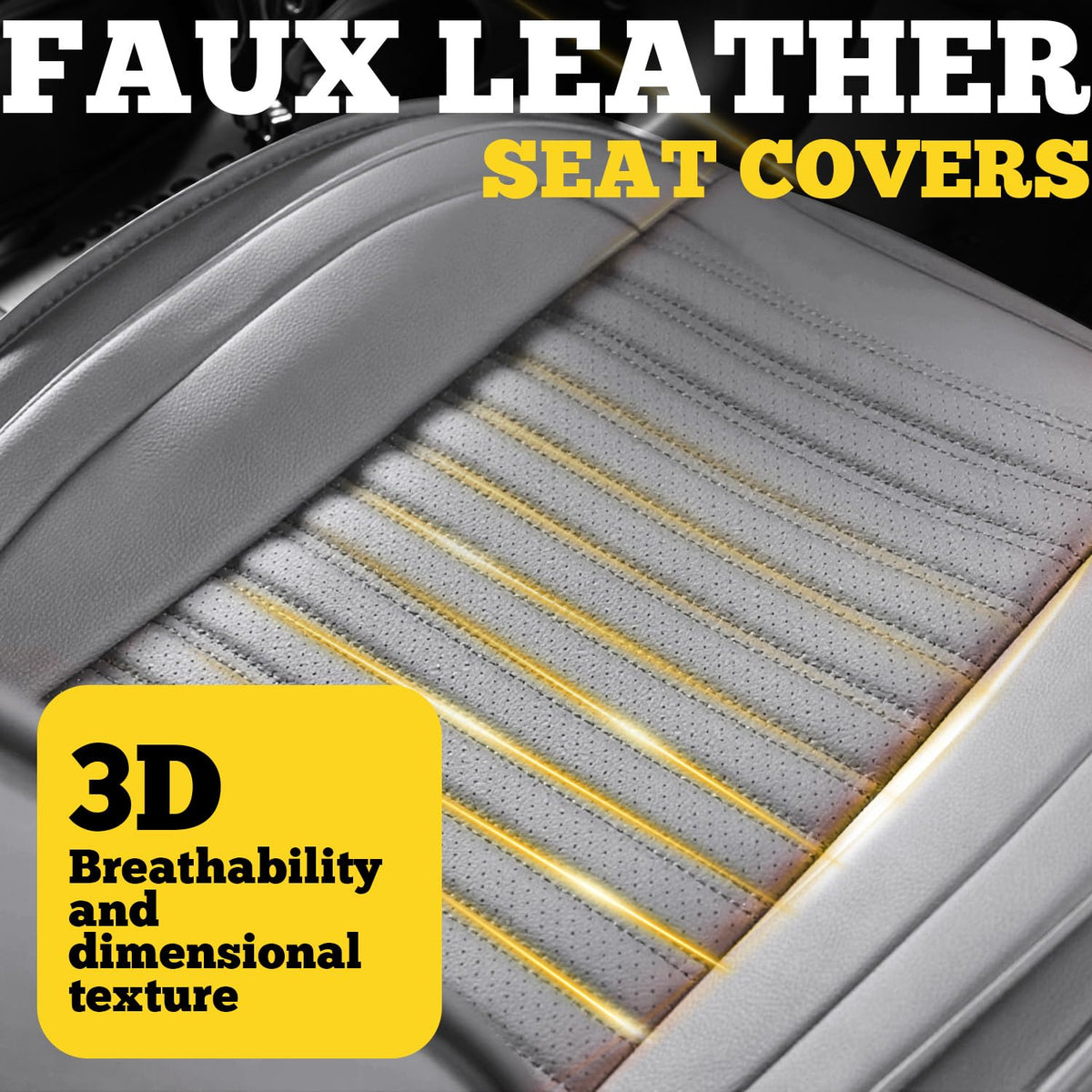 Front Car Seat Covers (Gray / Front)