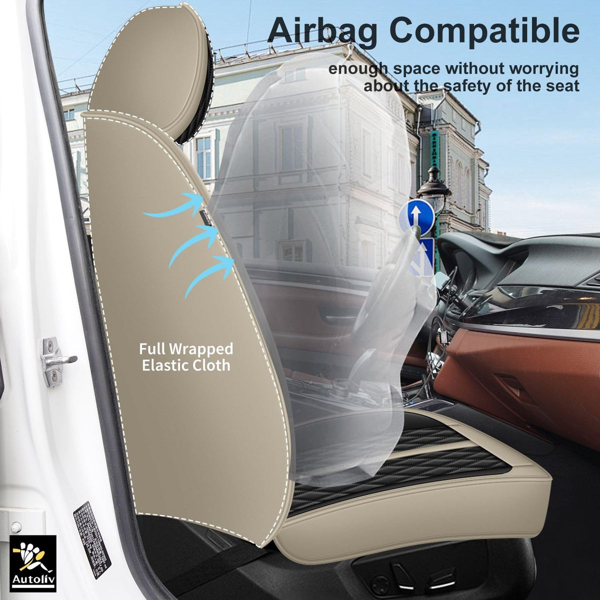 Car Seat Covers Fit for Mazda CX 5 2013 (#031 Black&Beige / 5.For Mazda CX 5-5 seat covers full set)