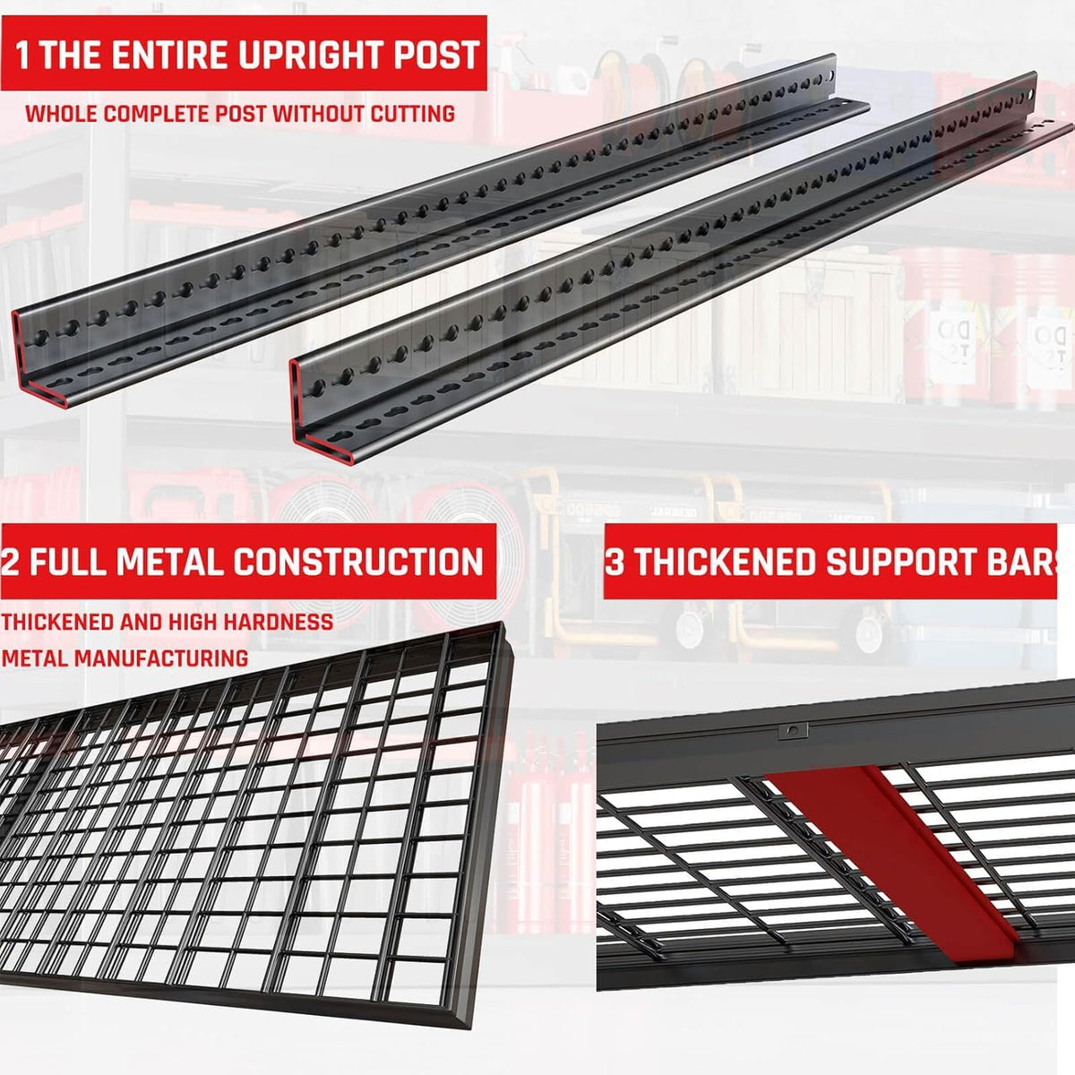 67" W Garage Shelving Heavy Duty (68"Wx36"Dx68"H | 4 Tier)