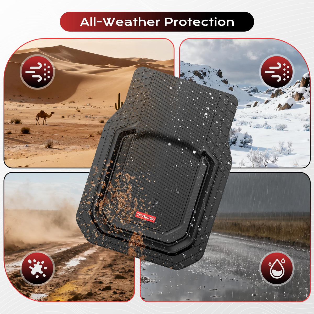 Car Floor Mats for Cars (Black)