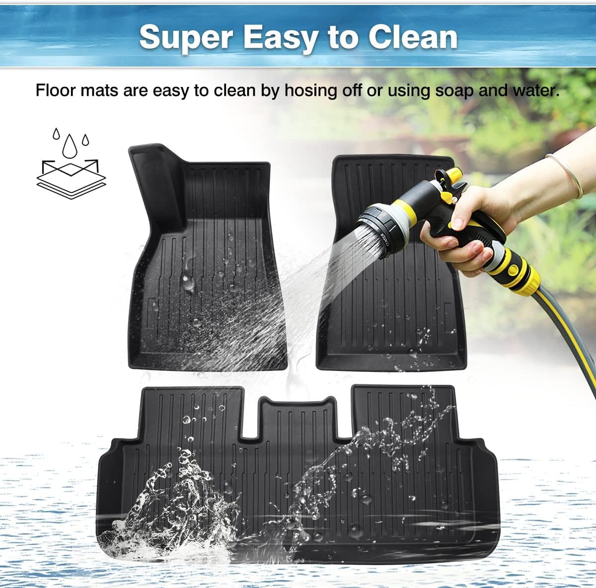 Floor mat for Tesla Model S 2021 2022 2023 2024 2025 (Tesla Model S【2021-2025】)