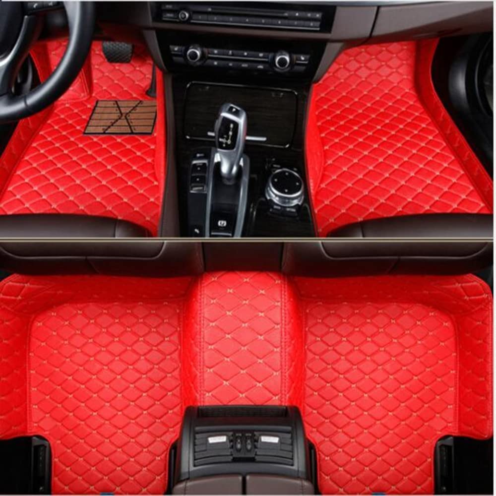 Custom Personalized Car Floor Mats (Red Beige)