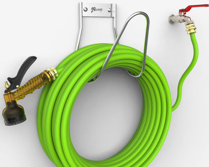 Garden Hose Holder Stainless Steel Small Wall Mount Garden Hose Hook (100 Feet)