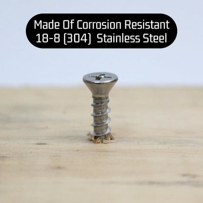 6 x 1 2'' Stainless Steel Flat Head Phillips Wood Screw (#6 X 1/2'')