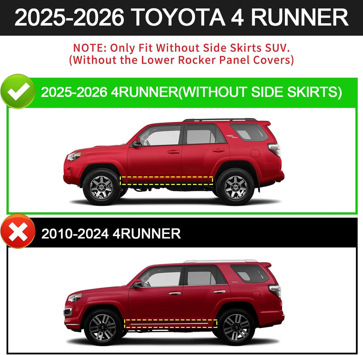 Running Boards for 2025 2026 Toyota 4Runner (25-26 4runner)