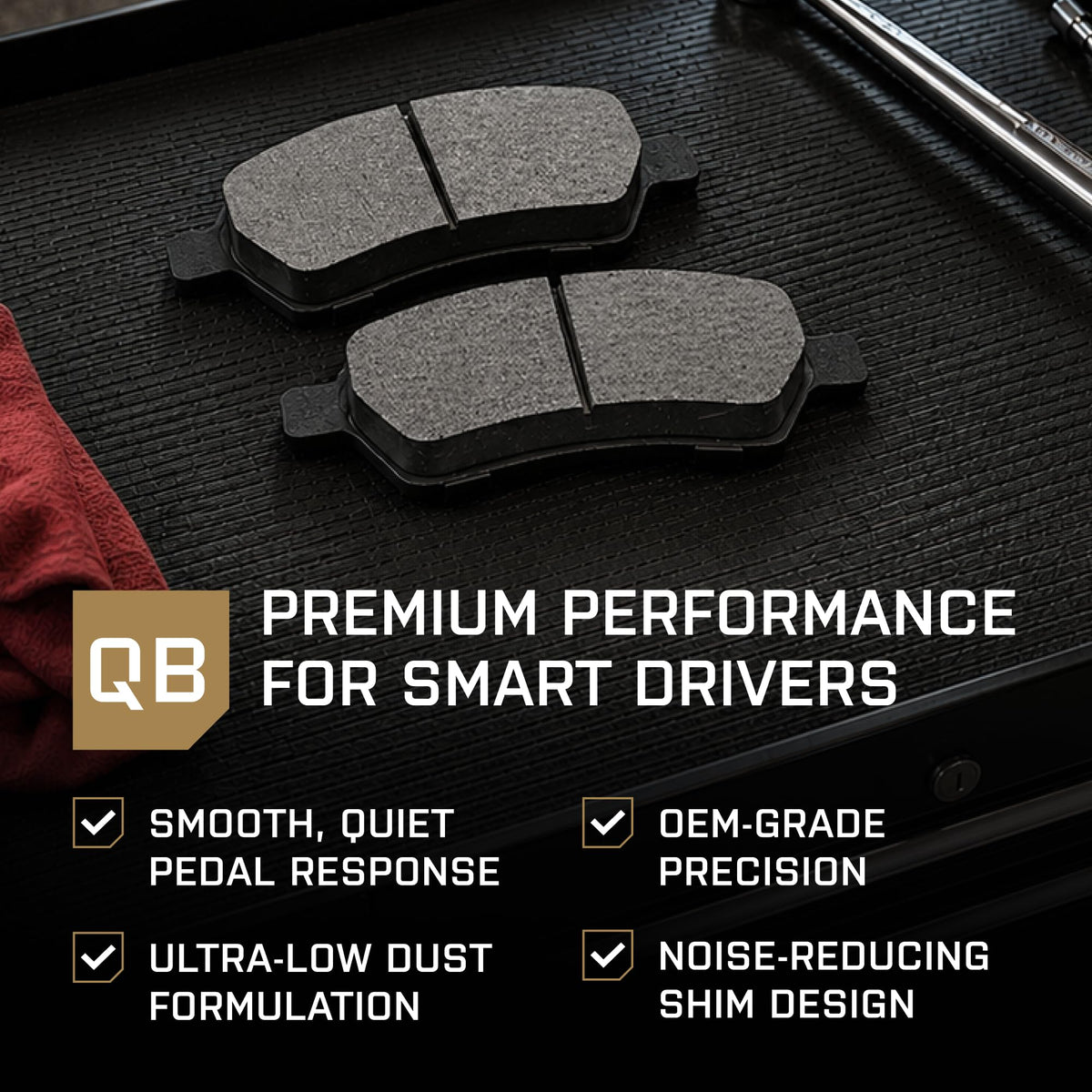Premium Ceramic Rear Brake Pads w