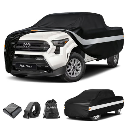 10 Layers Truck Cover Waterproof All Weather Custom Fit Toyota Tacoma (Black Gray / Custom Fit for Toyota Tacoma)
