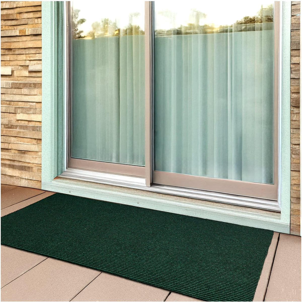 Heavy Duty Durable All Weather Indoor (2' x 8' (Rectangular) / Green)