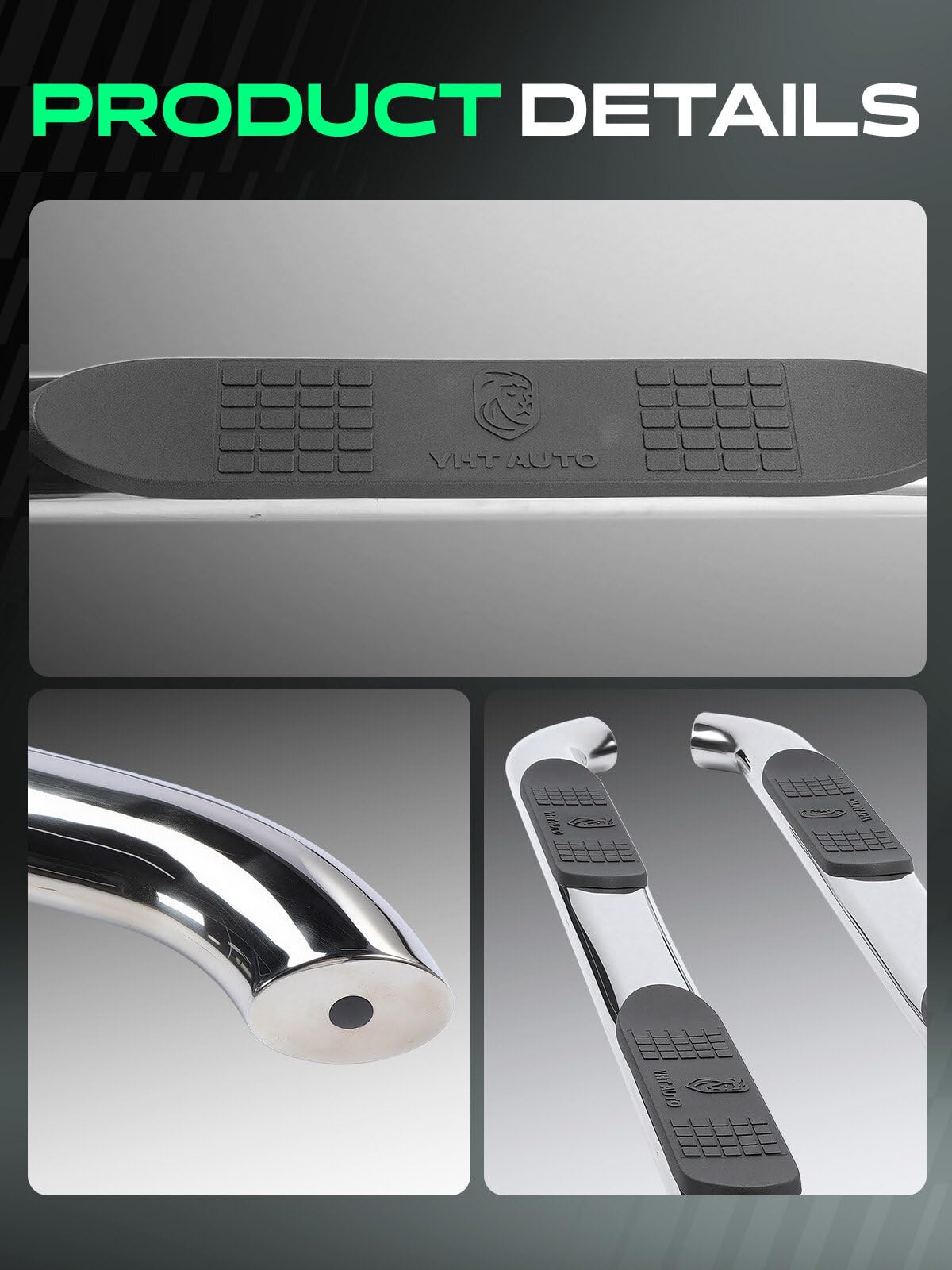 4 Inch Running Boards for Chevy & GMC (Crew Cab / 4 Inches)
