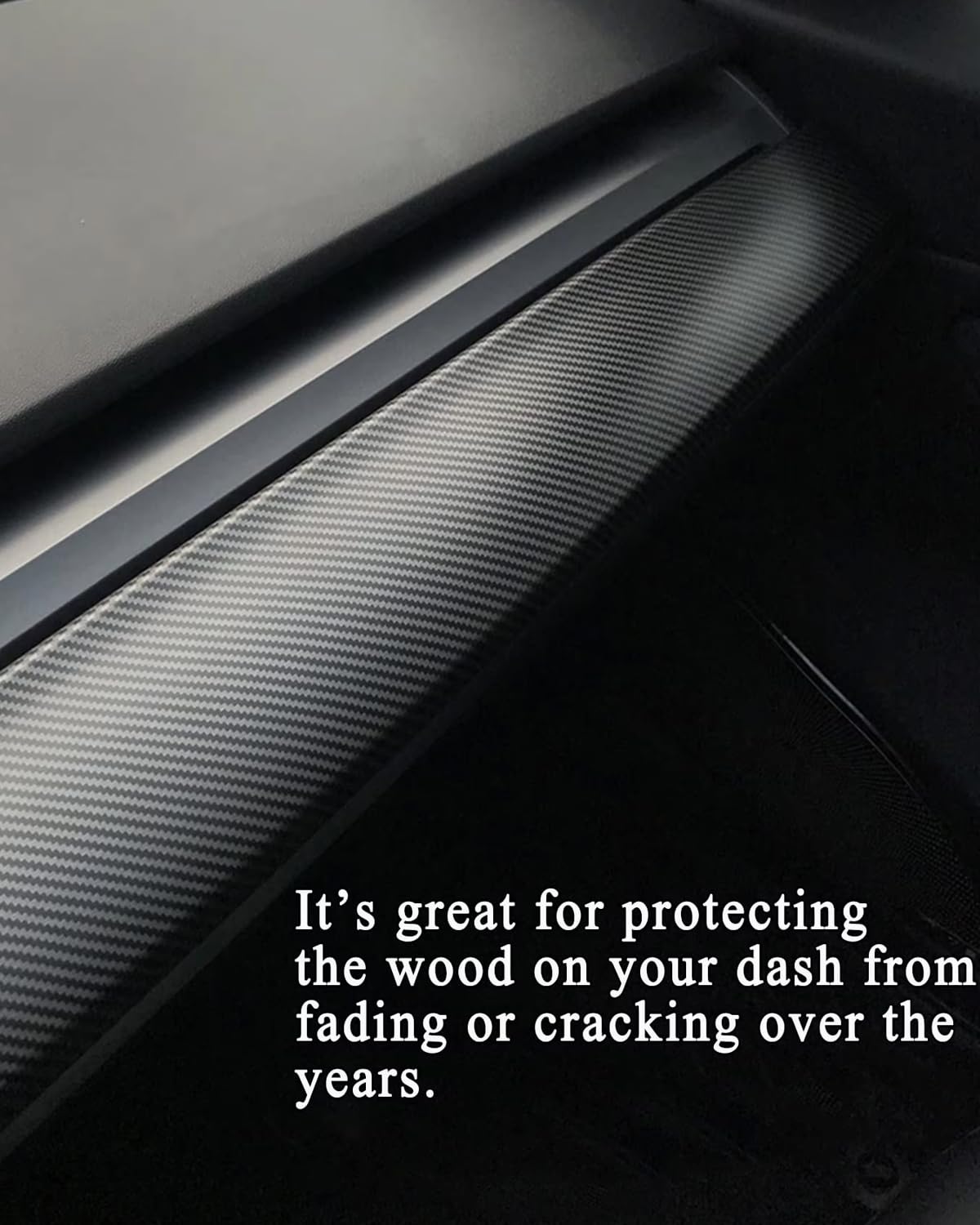 Matte Carbonfiber Dashboard Cover Compatible with Tesla Model 3 (matte carbon fiber dashboard 2pcs only)